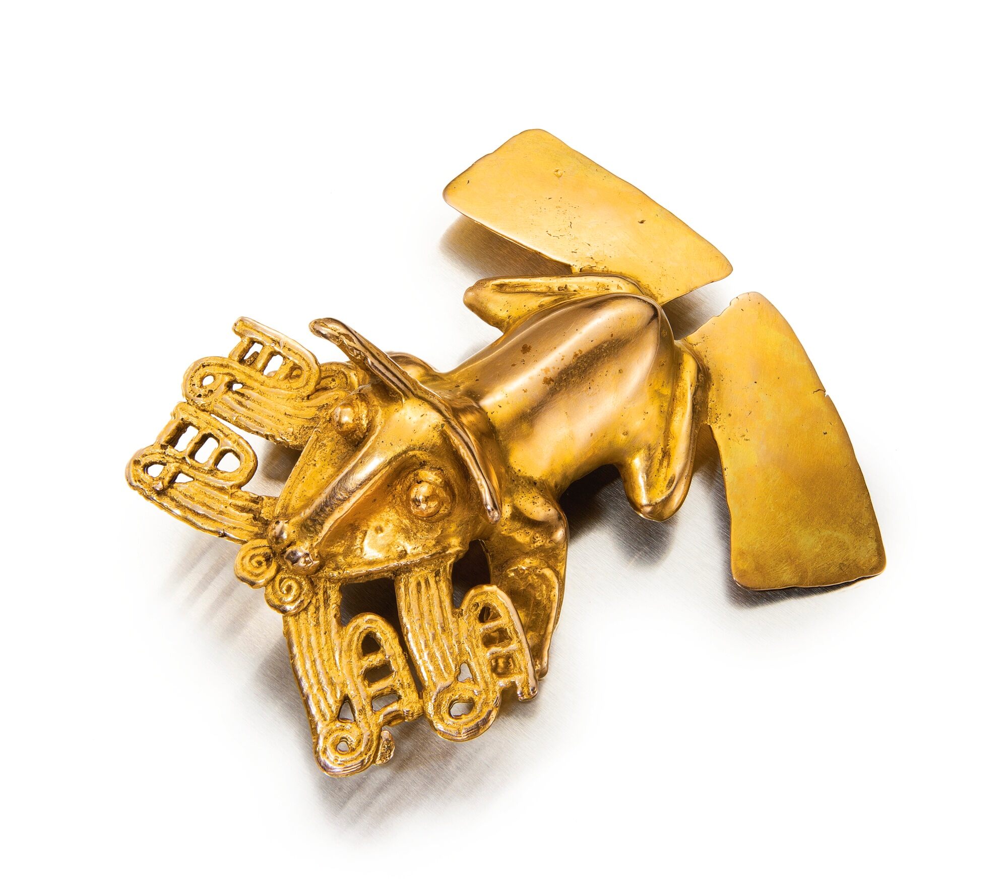 Large Veraguas Gold Zoomorphic Pendant