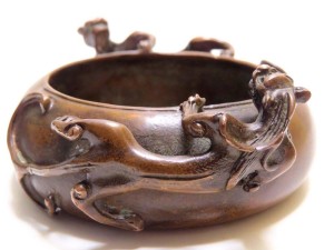 Bronze Incense Burner or Washer, Qing Dynasty, Signed