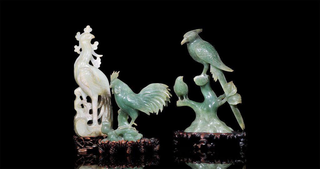 瓷器 玉器 工艺品（玉器 工艺品） 拍卖信息 Lot 5417 二十世纪 玉鸟 （三件）