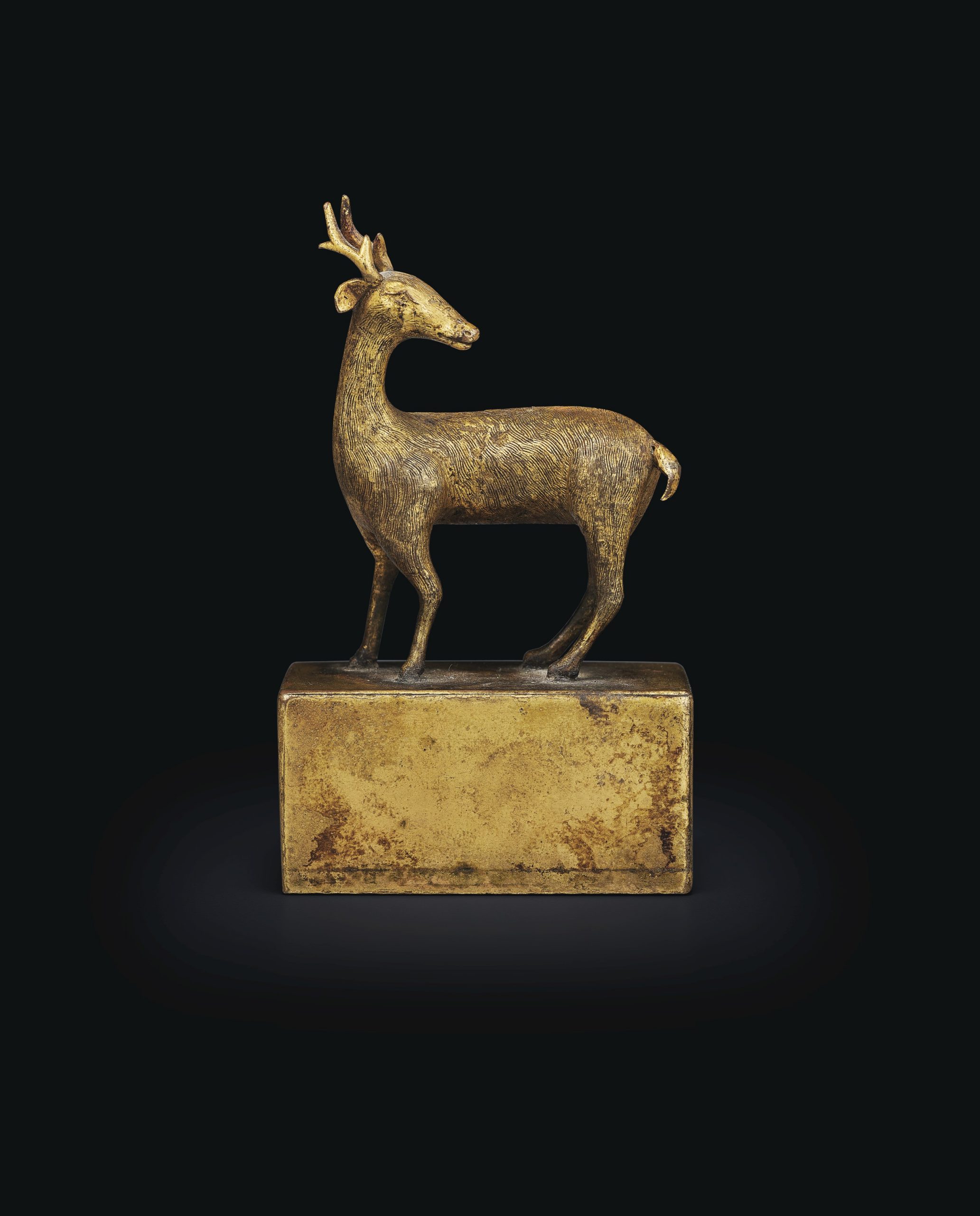 十七/十八世紀　鎏金銅鹿鈕方印