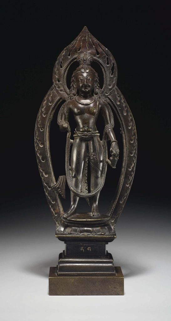 拍品40 10世纪克什米尔 弥勒佛铜立佛