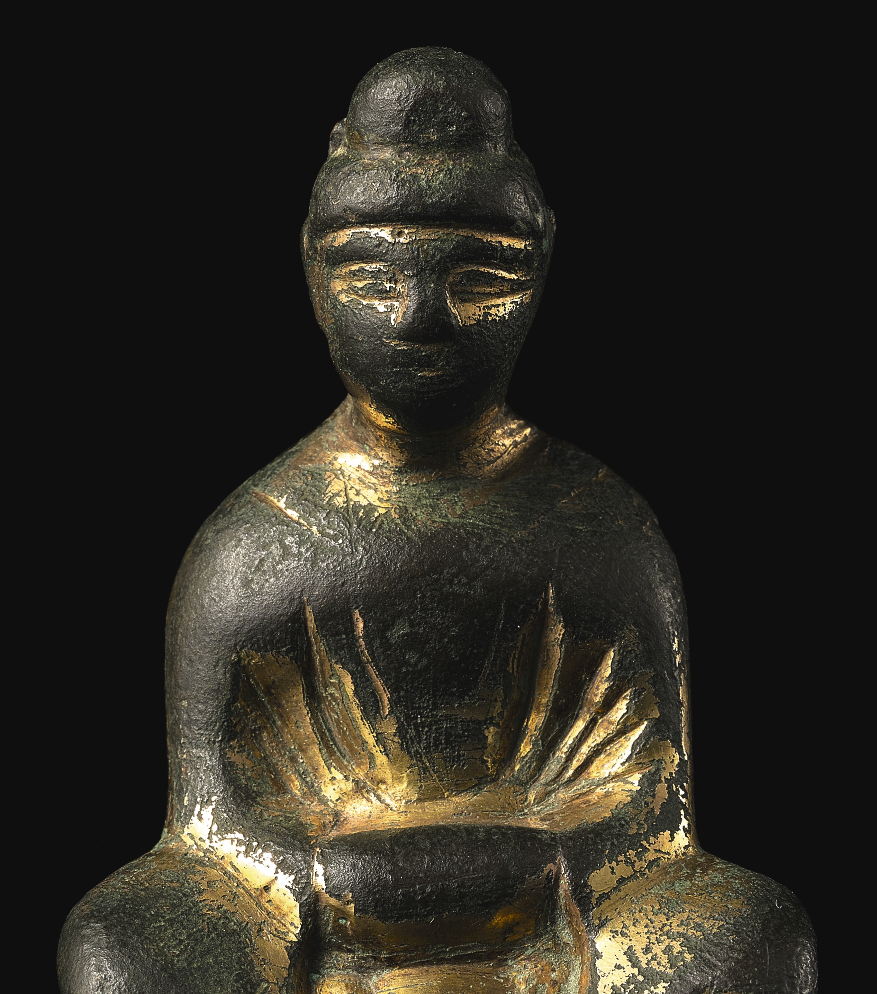 五胡十六國四至五世紀初 鎏金銅釋迦牟尼佛坐像