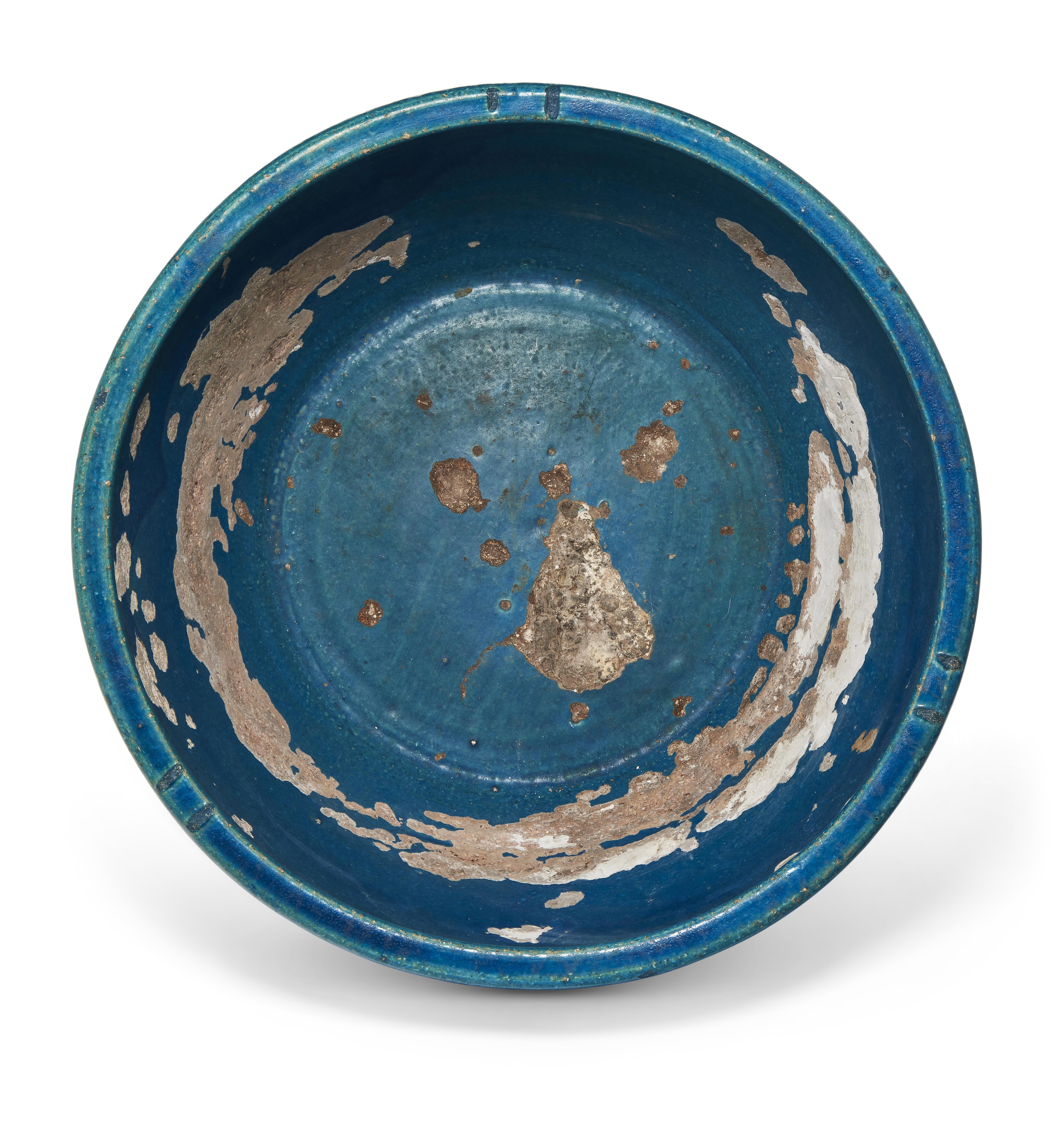 拍品 16 明十六世紀 孔雀藍釉盆