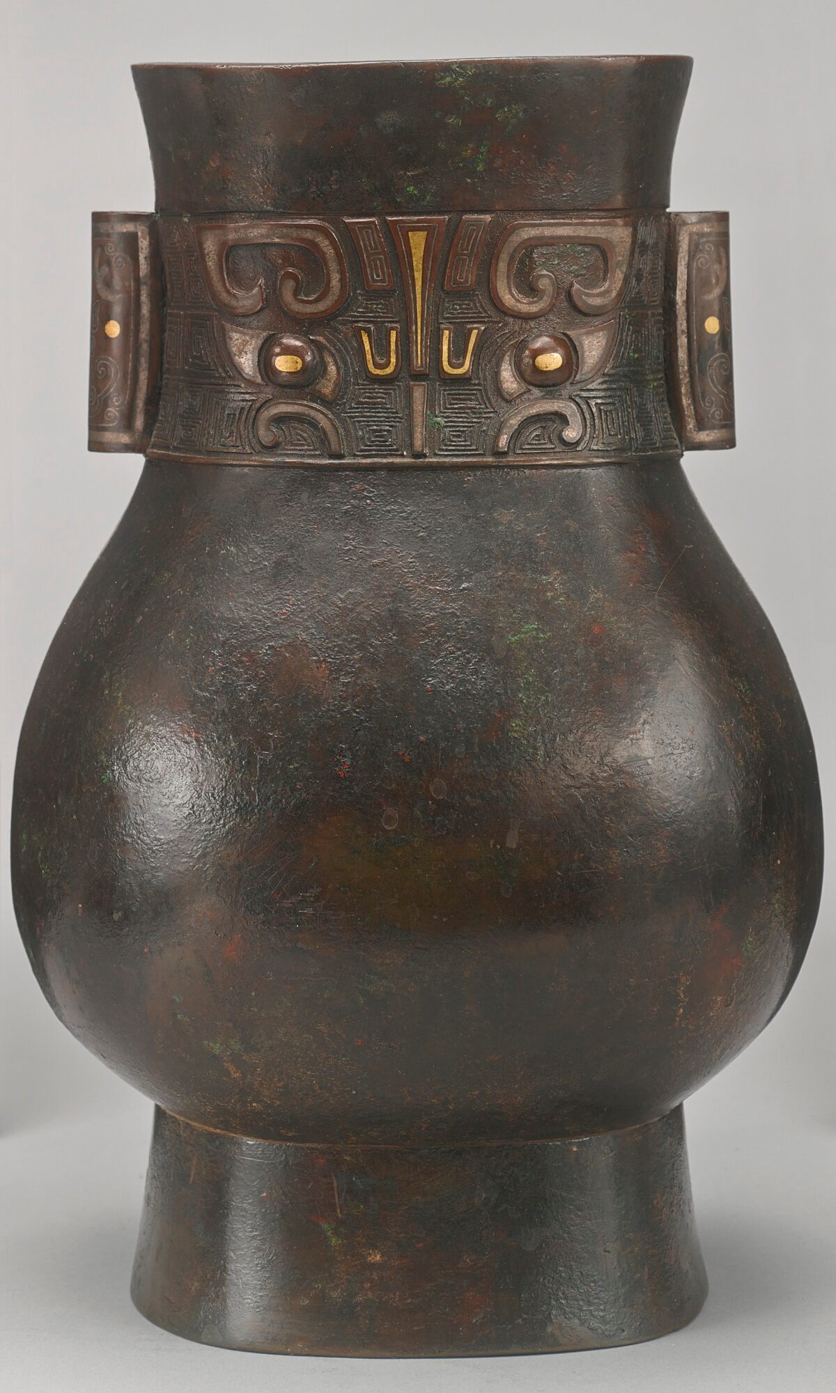 十七世紀 銅錯金銀饕餮紋壺