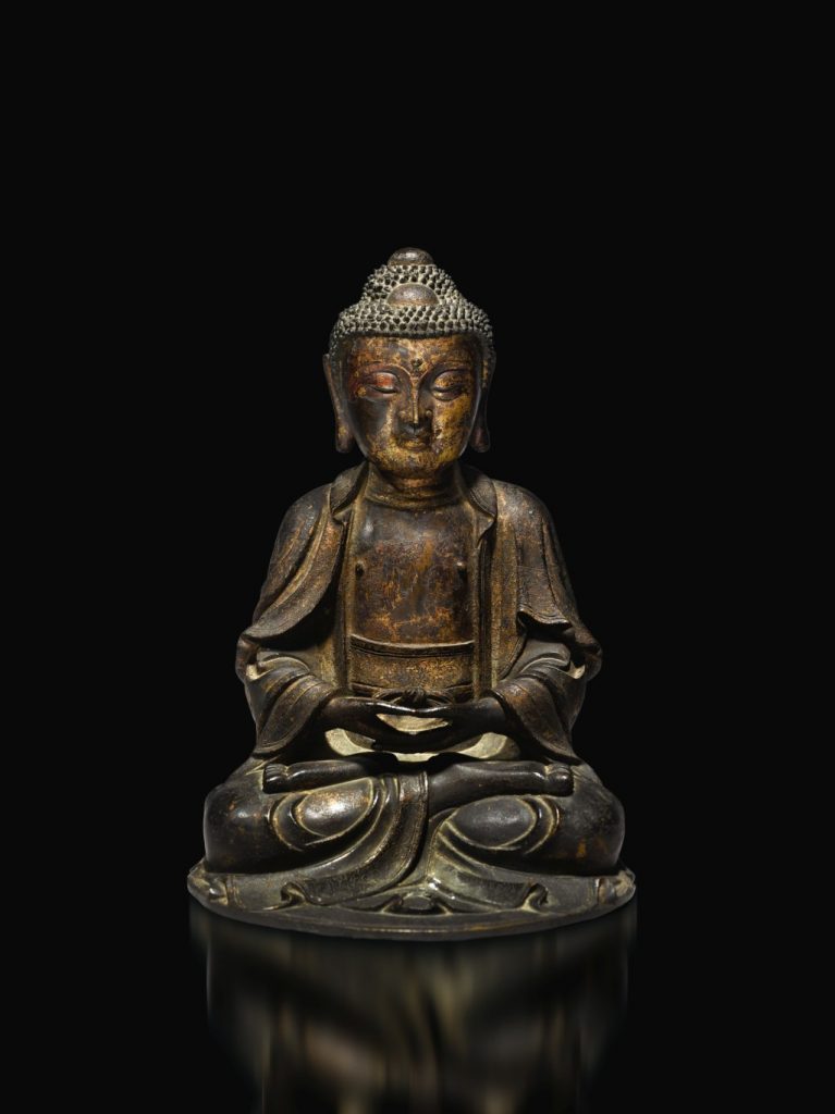 明十六 / 十七世紀 銅漆金阿彌陀佛坐像