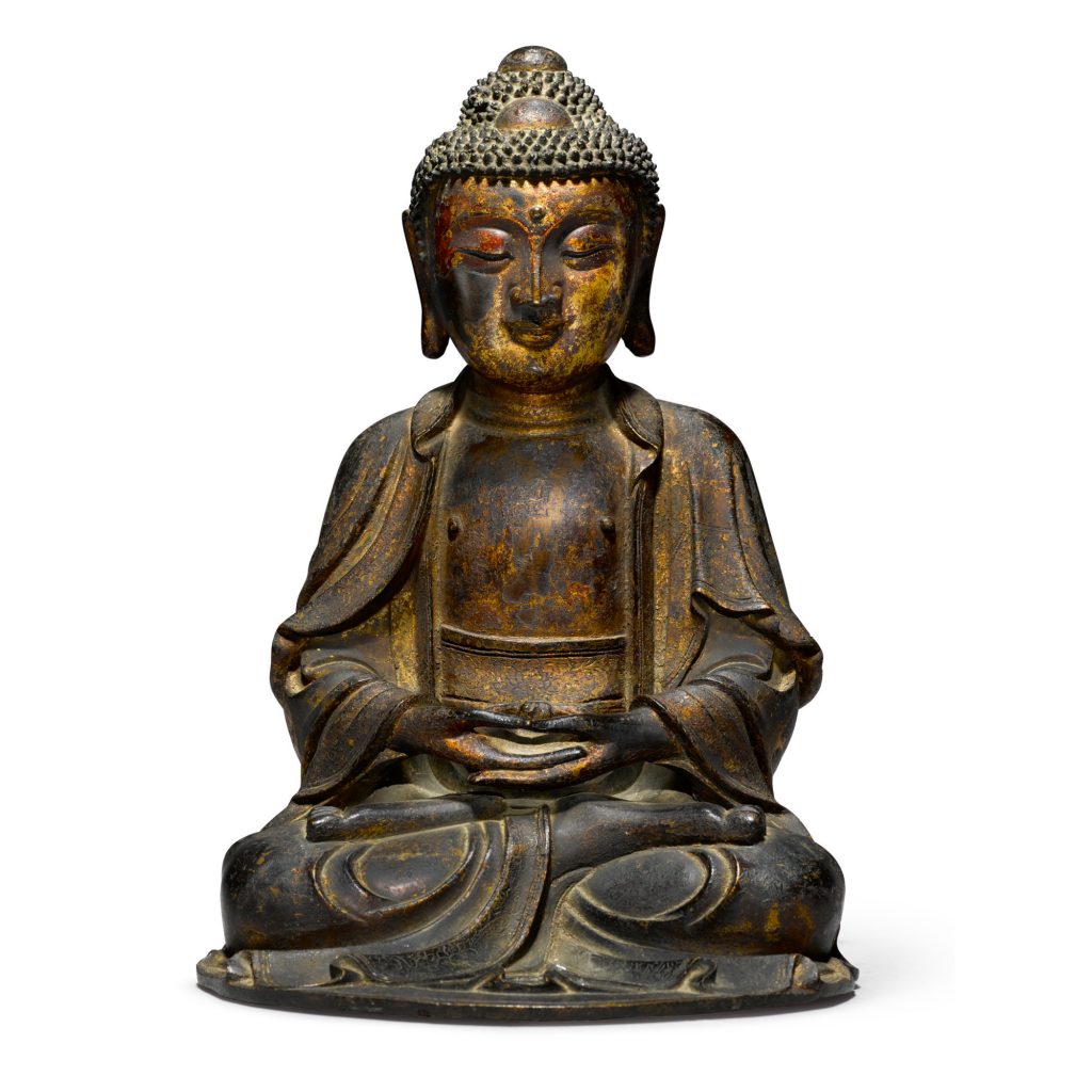 明十六 / 十七世紀 銅漆金阿彌陀佛坐像