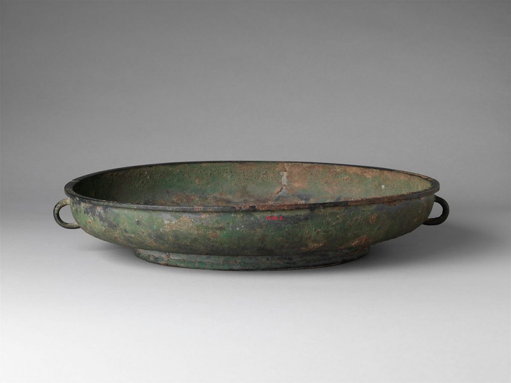 紐約大都會博物館 东周 铜盘 Basin (Pan), Bronze, China 6th century BC 