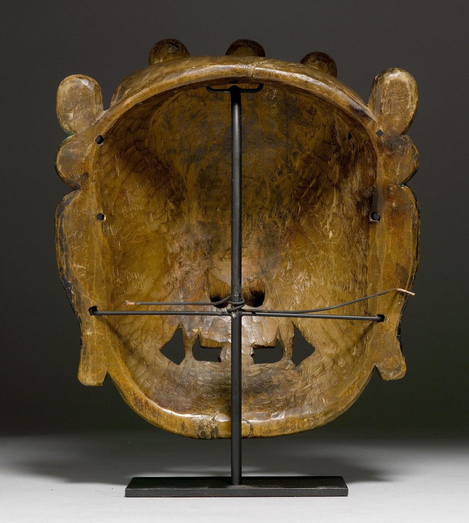 中国, 喜马拉雅地区艺术品 拍卖信息 Lot 131 二十世纪早期 不丹 彩绘木雕达玛巴拉面具