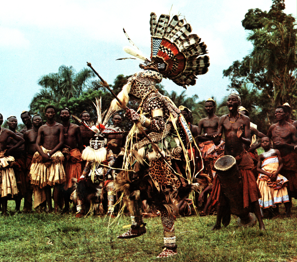 A dance of the principal royal mask, Kuba peoples, Democratic Republic of the Congo. Photograph by Angelo Turconi.