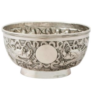 Chinese Export Silver Bowl - Antique Circa 1890