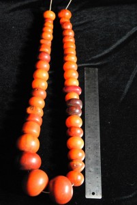 "Amber" Trade Beads Synthetic Manufactured Amber, Copal 41 Beads