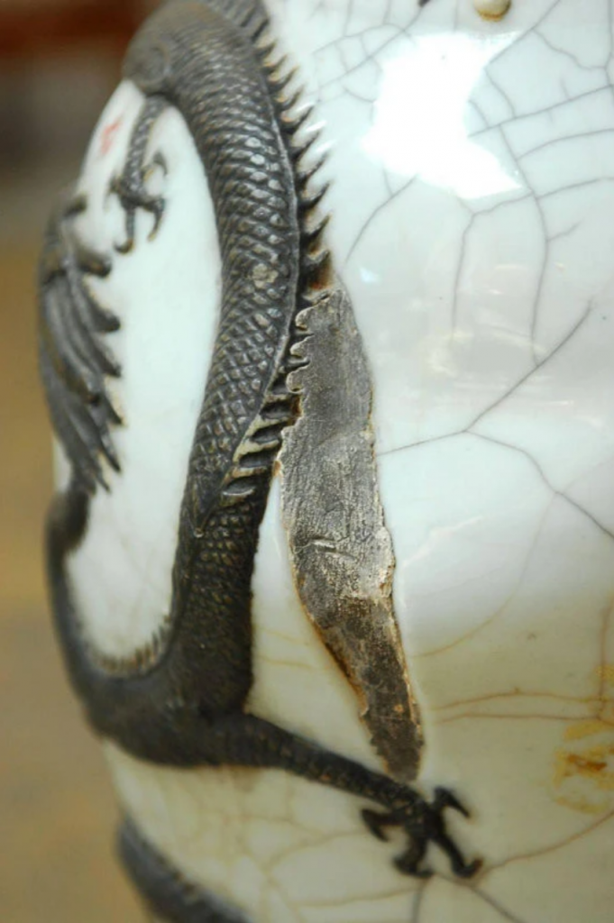 Rare Chinese Qing Dynasty Crackle Glaze Vase 