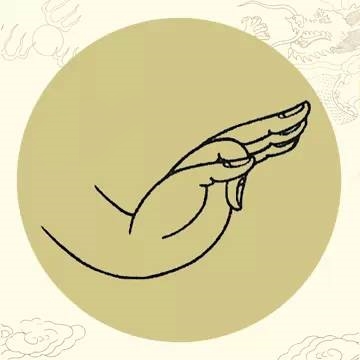 左手代表阴性的智慧或空性