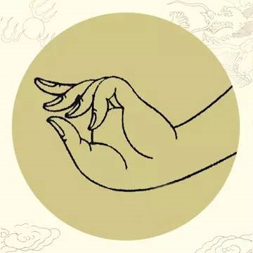 左手代表阴性的智慧或空性