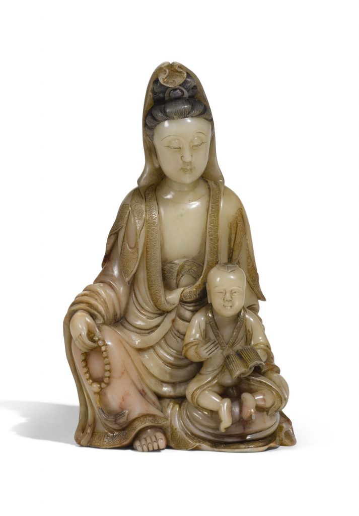  中国艺术珍品 拍卖信息 Lot 322 清十八世纪 寿山石观音坐像
