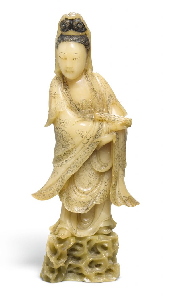 中国艺术珍品 拍卖信息 Lot 137 清十八/十九世纪 寿山石雕观音立像
