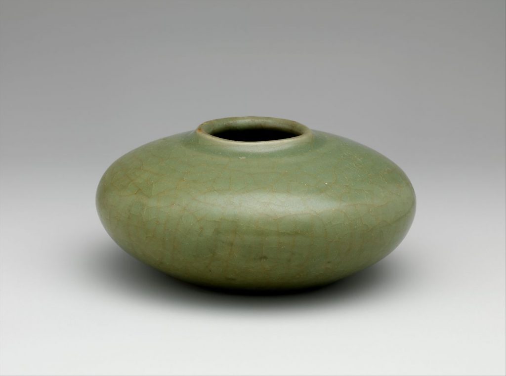 纽约大都会博物馆 宋 龙泉窑 水盂 Jar, Pottery (Longquan ware), China