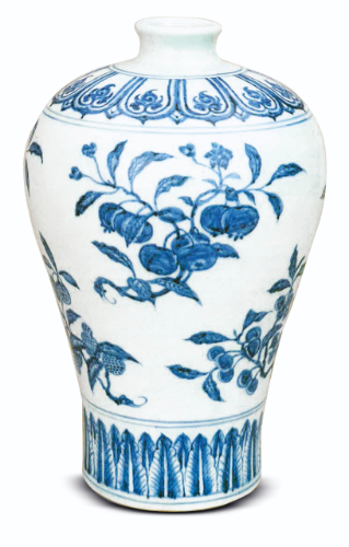 FIG. 1 Blue and White ‘Fruits’ Vase, Meiping,