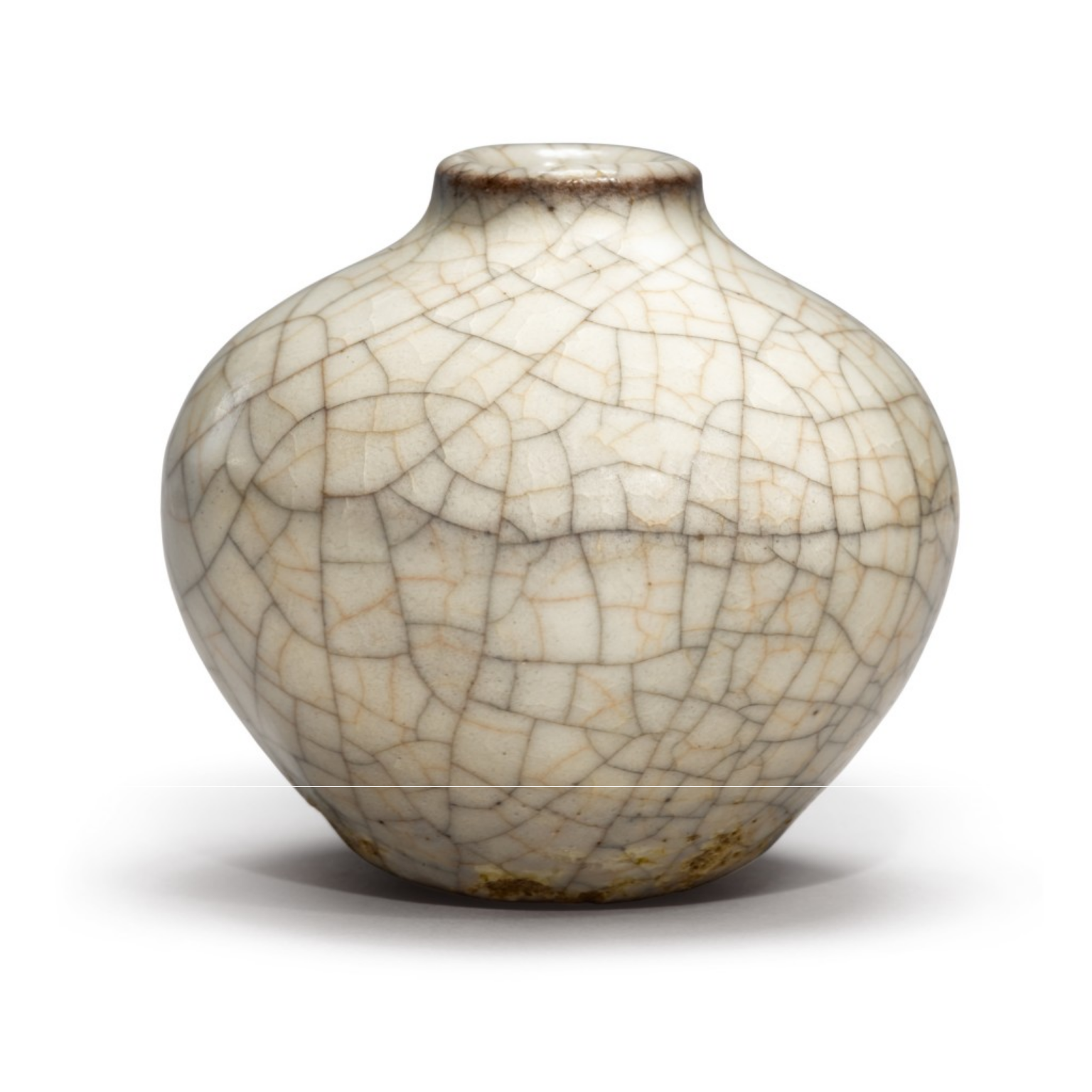 A SMALL GUAN-TYPE OVOID JAR, YUAN - EARLY MING DYNASTY