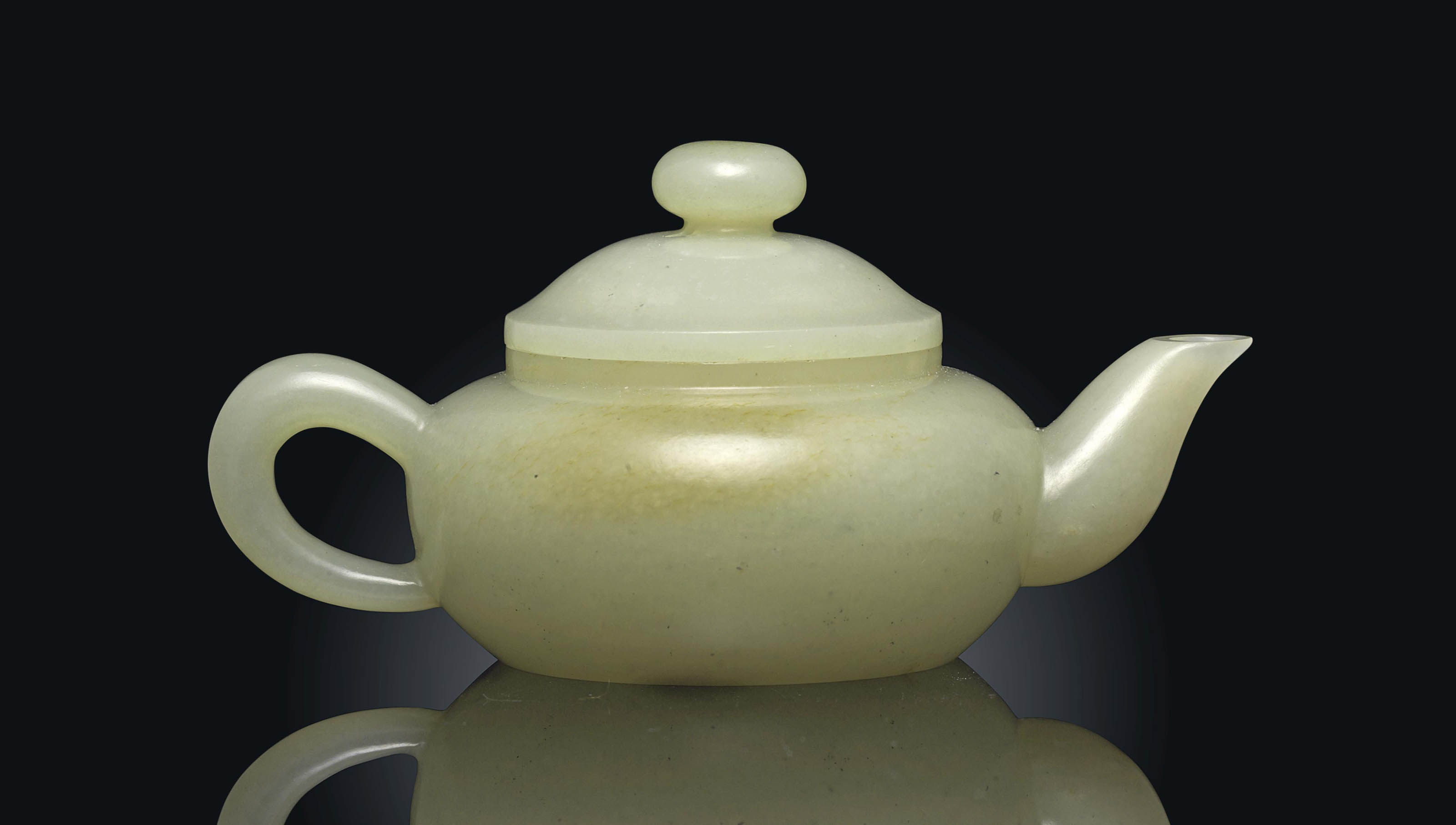 清十九世紀 青白玉茶壺