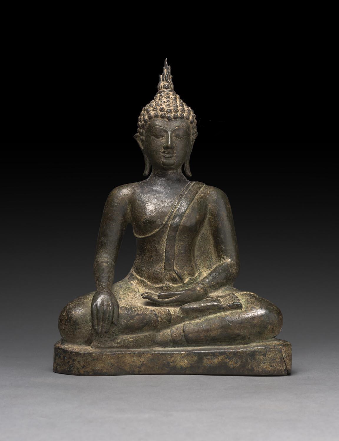 0059 泰国素可泰时期 15世纪 铜佛坐像