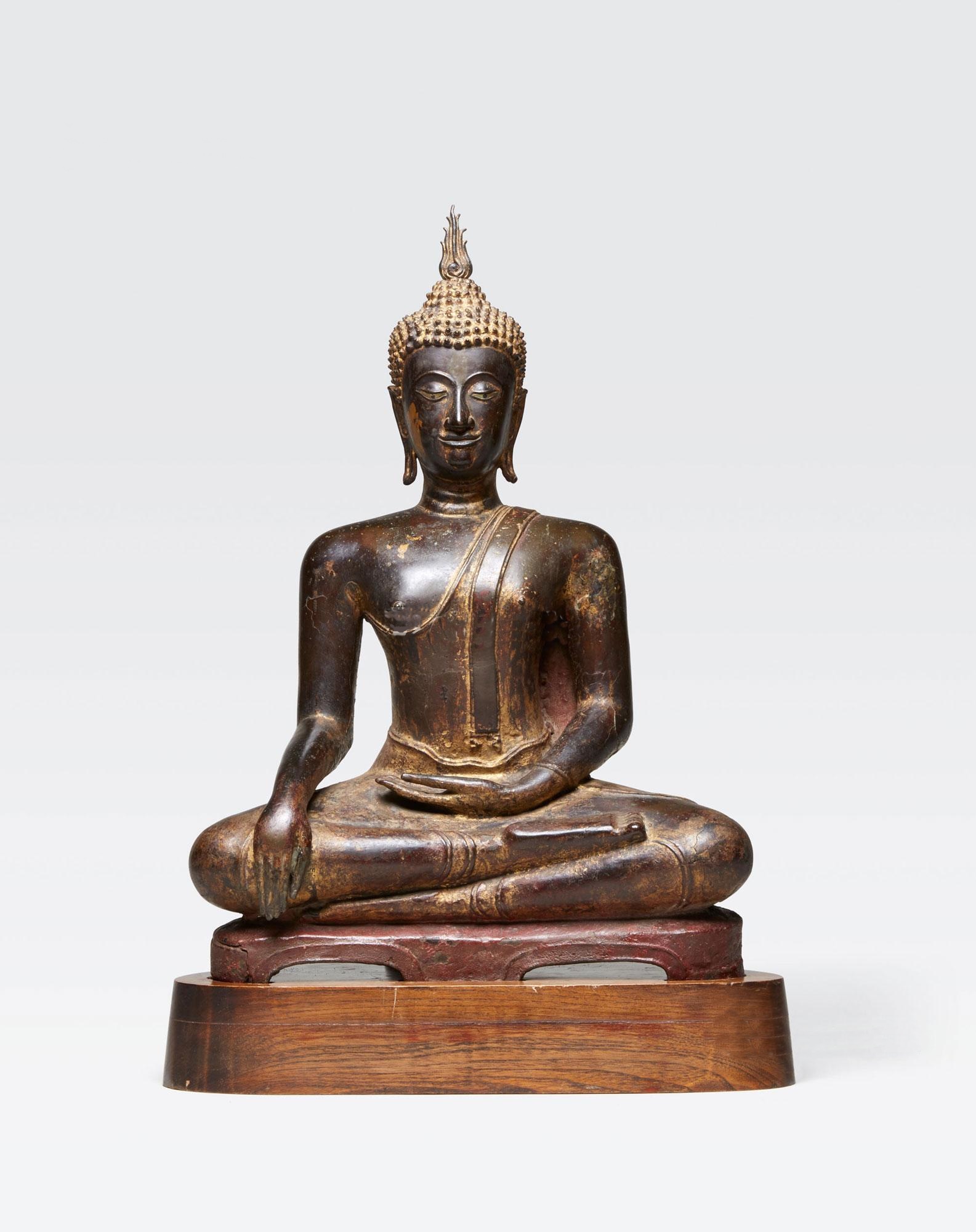 泰国 素可泰时期  十五／十六世纪 铜佛坐像