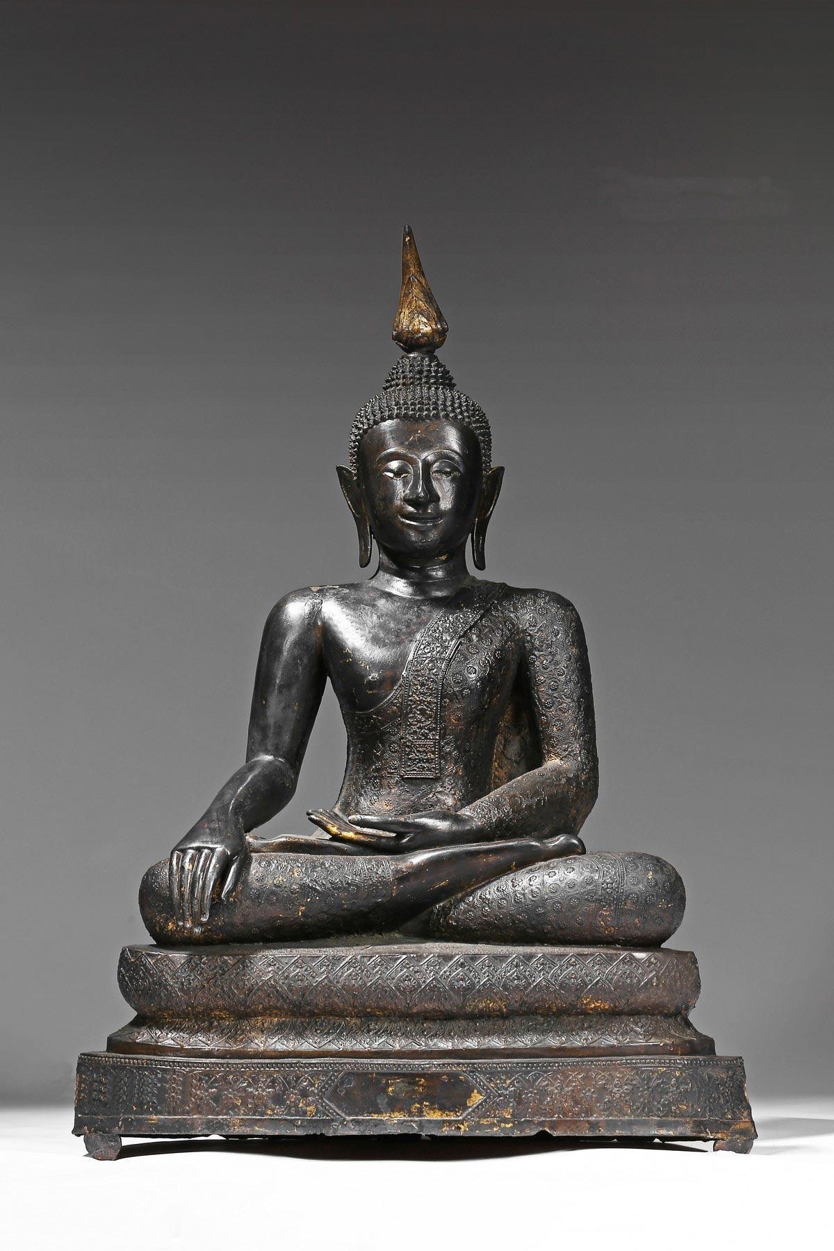 5347 十四世纪 泰国素可泰王朝 大型铜释迦摩尼佛