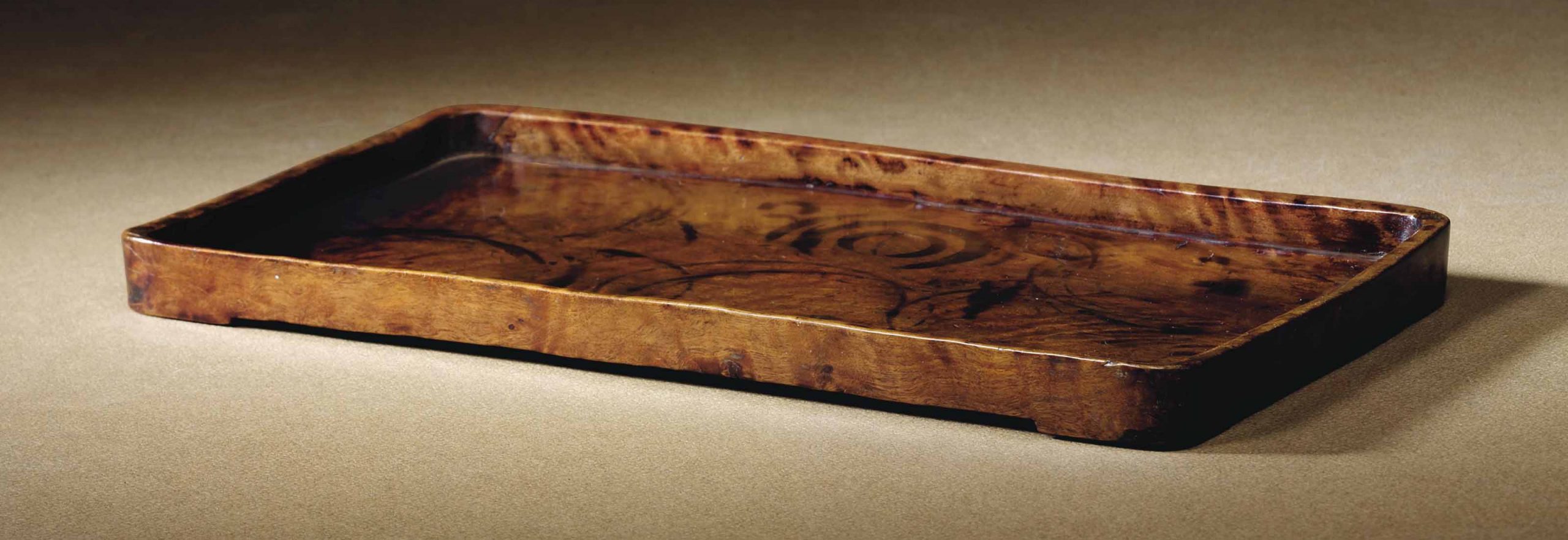 清十八世紀 龍眼木長方托盤