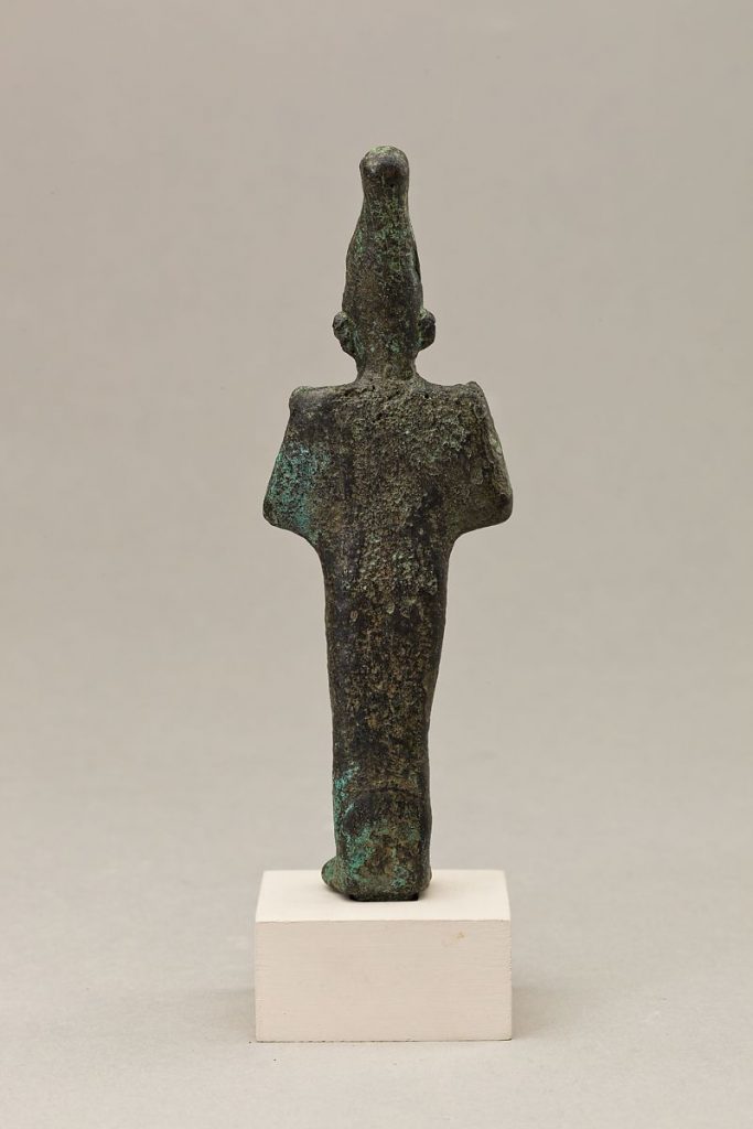 美國纽约大都會博物館 埃及 奥西里斯神銅像 Statuette of Osiris, Cupreous metal