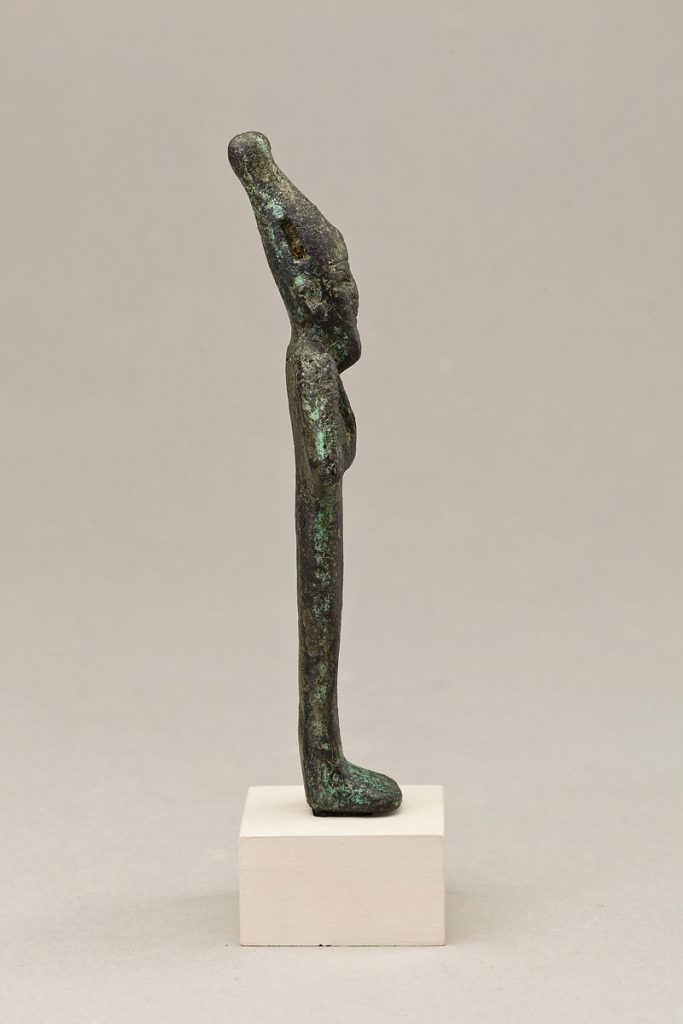美國纽约大都會博物館 埃及 奥西里斯神銅像 Statuette of Osiris, Cupreous metal