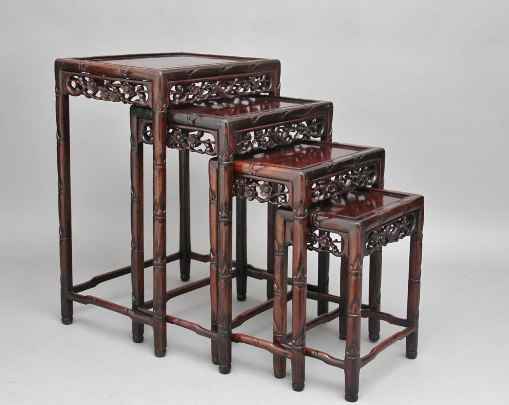 19th Century Chinese Nest of Four Tables