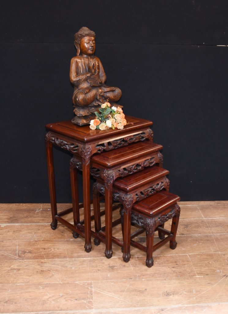 Chinese Antique Nest Of Tables Hardwood