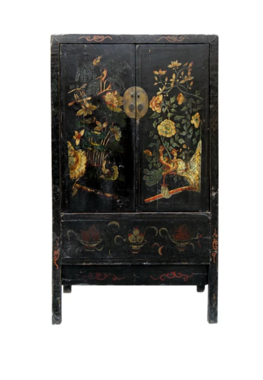 Antique Chinese Chinoiserie-Style Cabinet