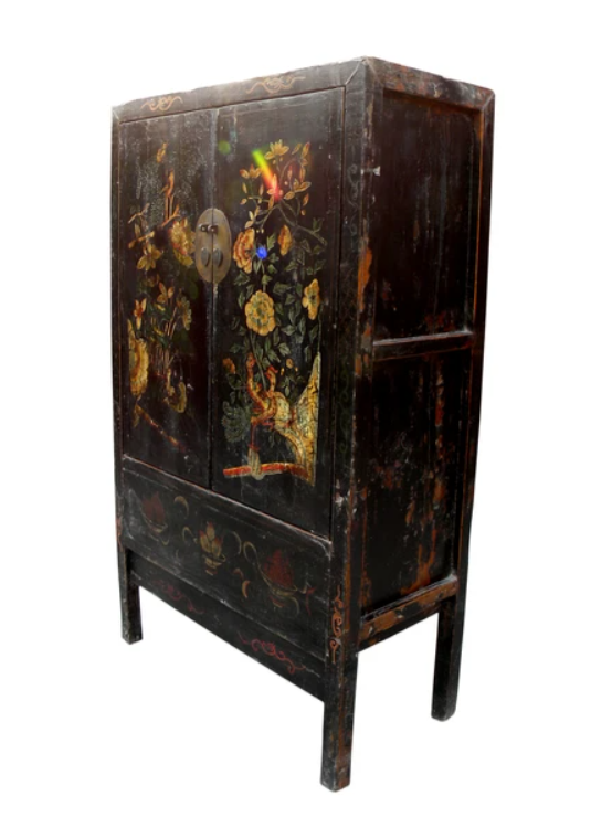 Antique Chinese Chinoiserie-Style Cabinet