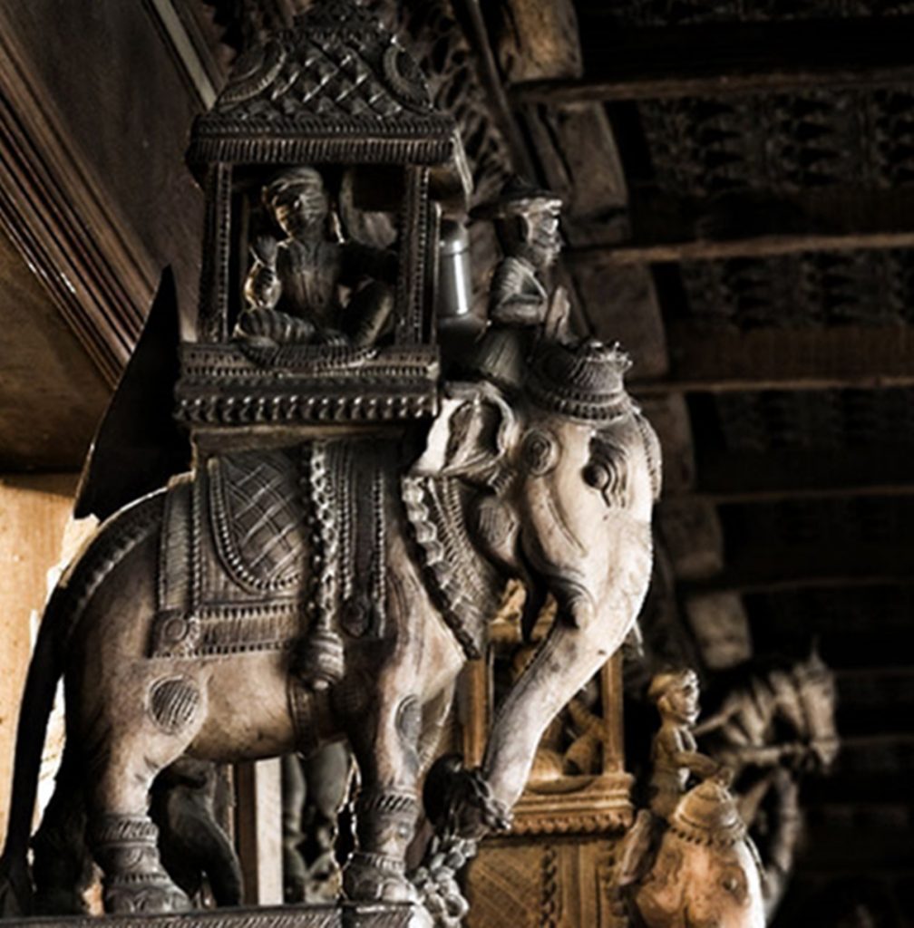 雕象，印度展室