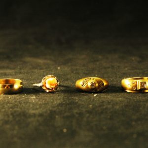 钻石金象牙戒指（1组4枚）