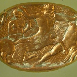 希腊 人头马宙斯战神包金浅浮雕