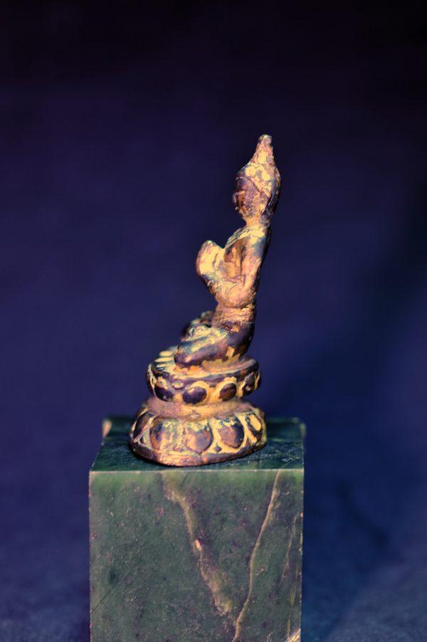 印度 克什米尔 7/8世纪 斯瓦特风格 铜鎏金佛造像