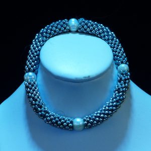 银缧丝珍珠手链
