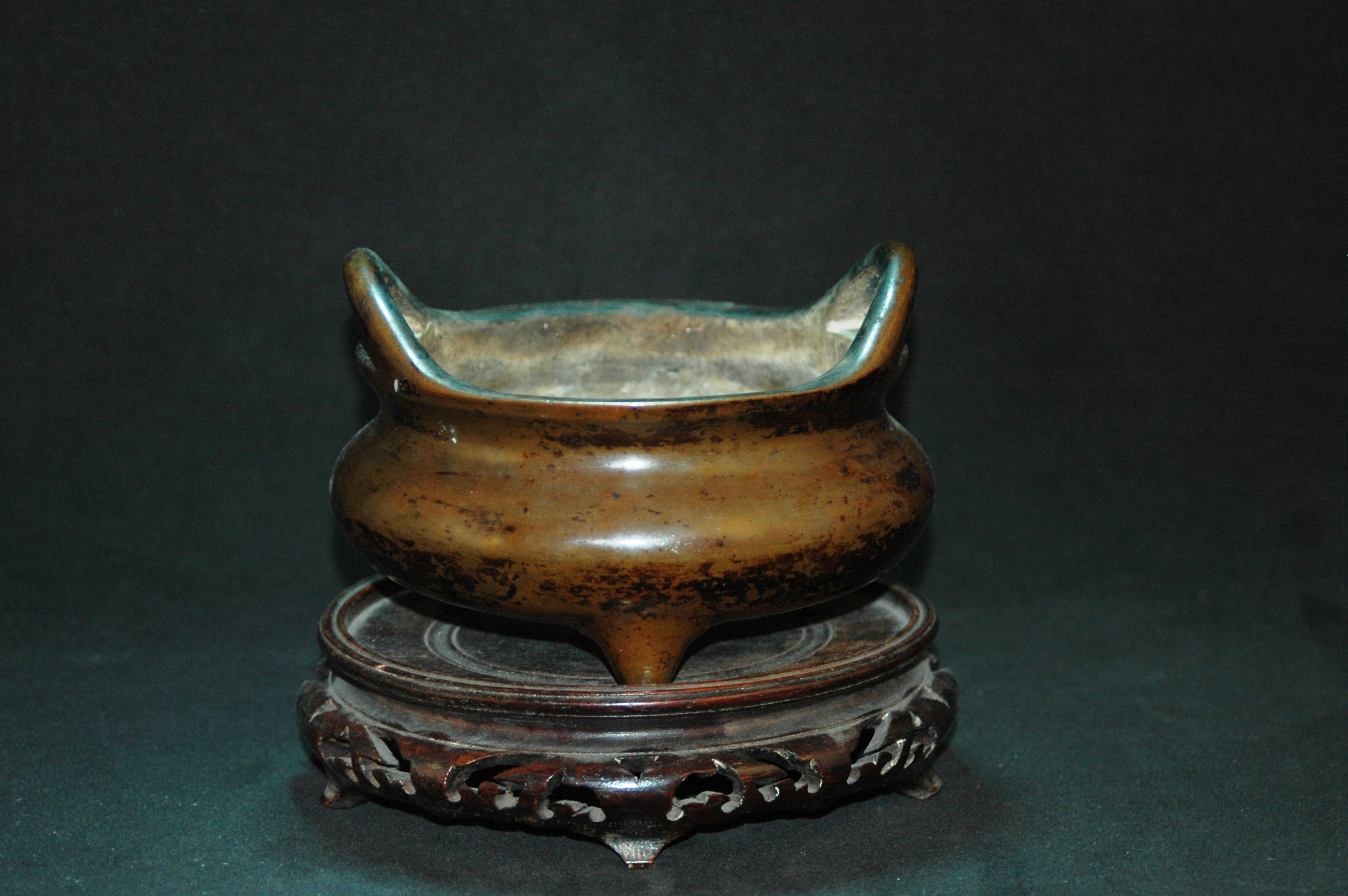 旧家蔵出大明宣徳年古銅香炉銅製香炉香道具青銅器宣徳銅中国古美術 