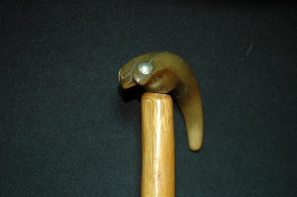 雕犀角鱼形藤木 绅士手杖