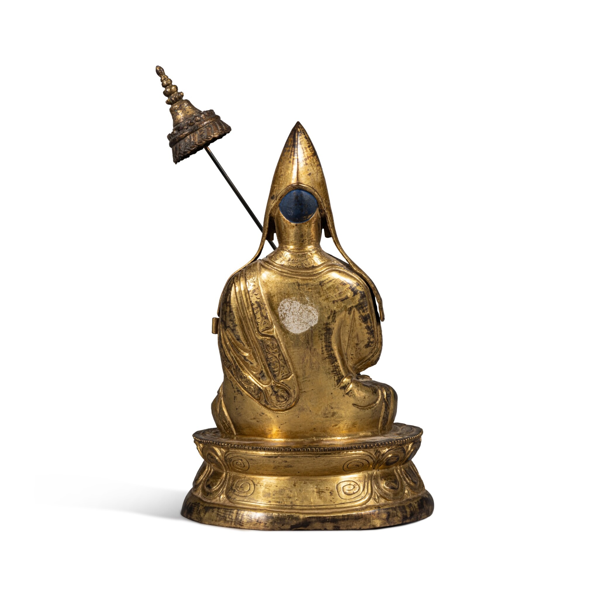 清十八 / 十九世紀 銅鎏金班智達坐像