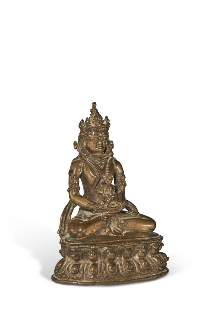 十六世纪 西藏 铜鎏金阿弥陀佛像