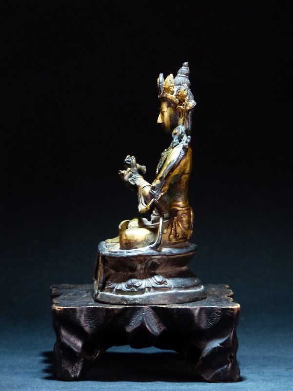 明永乐时期 鎏金金刚持 萨缍铜像
