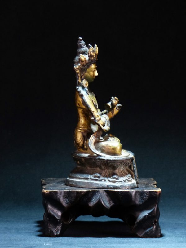明永乐时期 鎏金金刚持 萨缍铜像