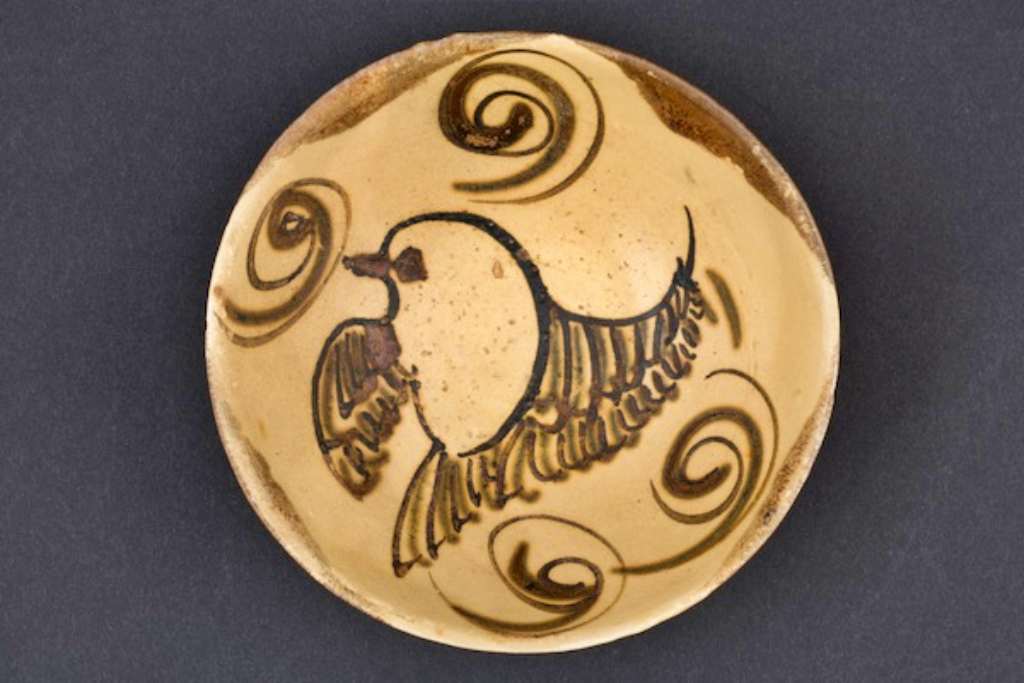 唐代 长沙窑飞鸟纹碗 新加坡亚洲文明博物馆藏