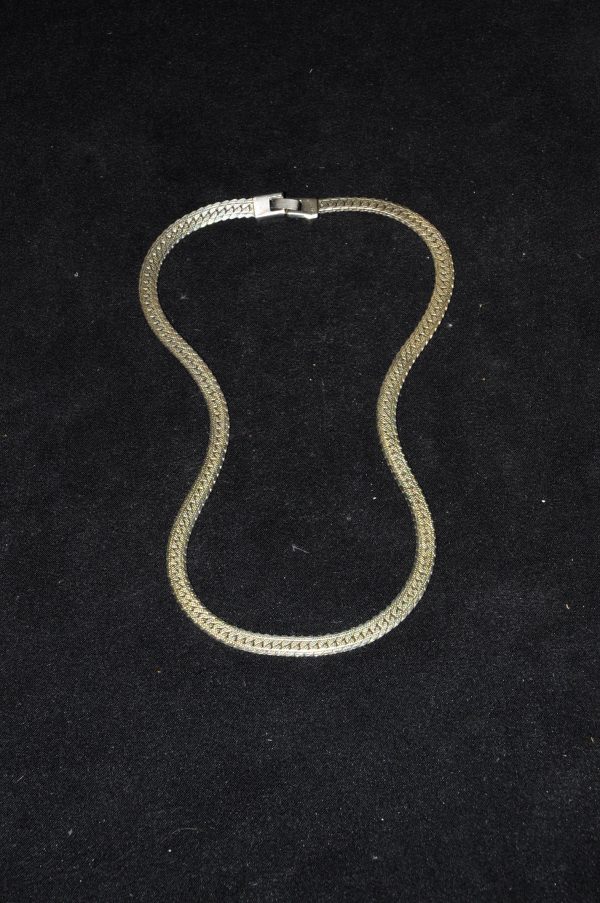 蛇皮铰链银项链
