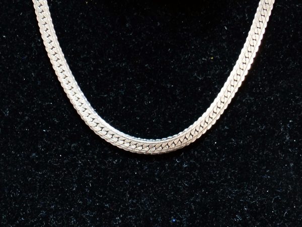 蛇皮铰链银项链