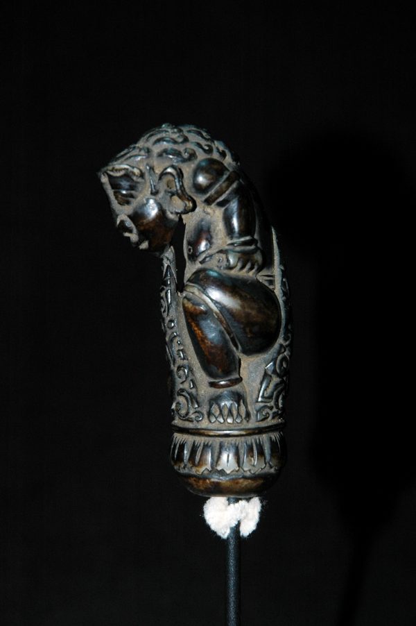 犀角 雕非洲酋长 刀柄