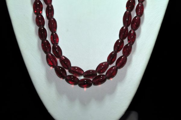 红琉璃珠项链